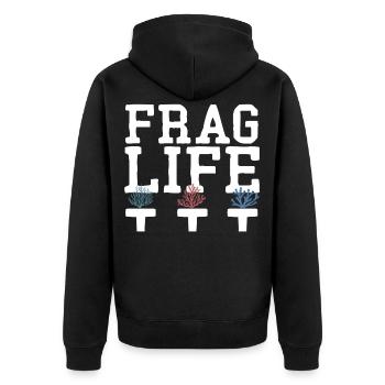 Ask Life Coral Aquarium & Aquarist, eau salée - Veste à capuche bio Premium Unisexe - noir - Dos - Nico (187cm)