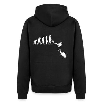 Scuba diving snorkeling scuba diving gift idea - Unisex Premium Organic Zip Hoodie - black - Back - Nico (187cm)