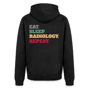 Idée cadeau de profession de radiologue radiologue - Veste à capuche bio Premium Unisexe - noir - Dos - Nico (187cm)