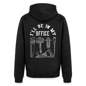 Drechsler Drechseln Drechselbank Drechsel - Unisex Premium Bio Zip Hoodie - Schwarz - Hinten - Nico (187cm)