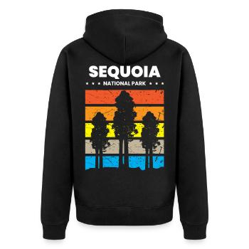 Sequoia National Park in California, hiking - Unisex Premium Organic Zip Hoodie - black - Back - Nico (187cm)