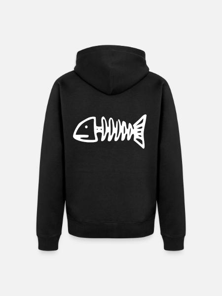 dead fish - Unisex Premium Organic Zip Hoodie - black