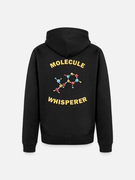 Molecule Whisperer Funny Gift - Unisex Premium Organic Zip Hoodie - black