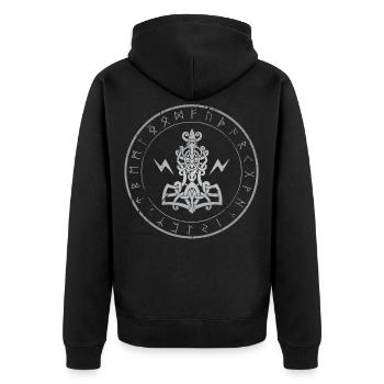Cadeau Viking Viking, Odin, Valhalla, Thor - Veste à capuche bio Premium Unisexe - noir - Dos - Nico (187cm)