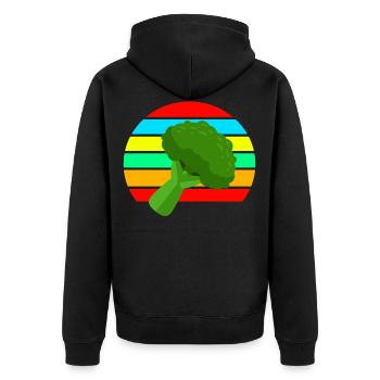 Brocoli - Veste à capuche bio Premium Unisexe - noir - Dos - Nico (187cm)