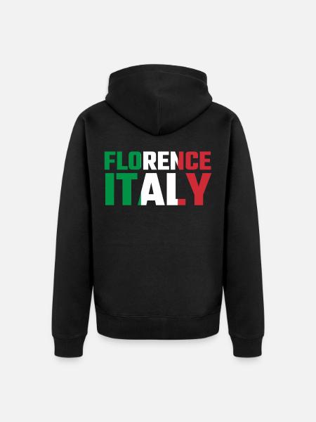 Florence Italy - Unisex Premium Organic Zip Hoodie - black