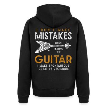 Guitare, guitare électrique, cadeau de groupe de musique - Veste à capuche bio Premium Unisexe - noir - Dos - Nico (187cm)