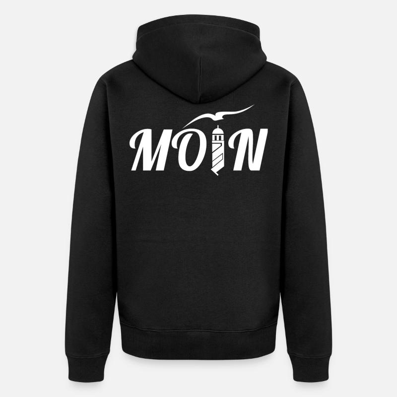 Moin - Unisex Premium Bio Zip Hoodie - Schwarz