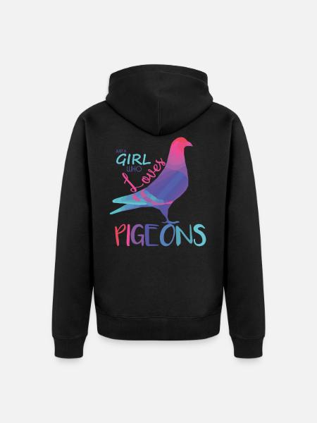 Dove - Unisex Premium Organic Zip Hoodie - black