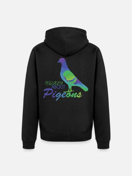 Dove - Unisex Premium Organic Zip Hoodie - black