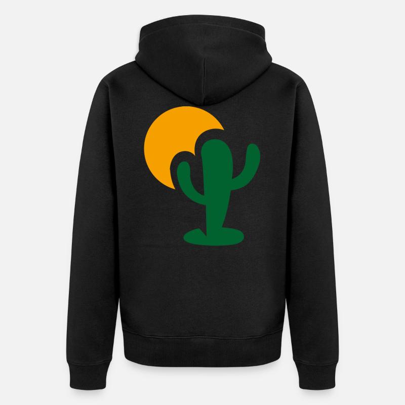 Soleil Cactus Design - Veste à capuche bio Premium Unisexe - noir