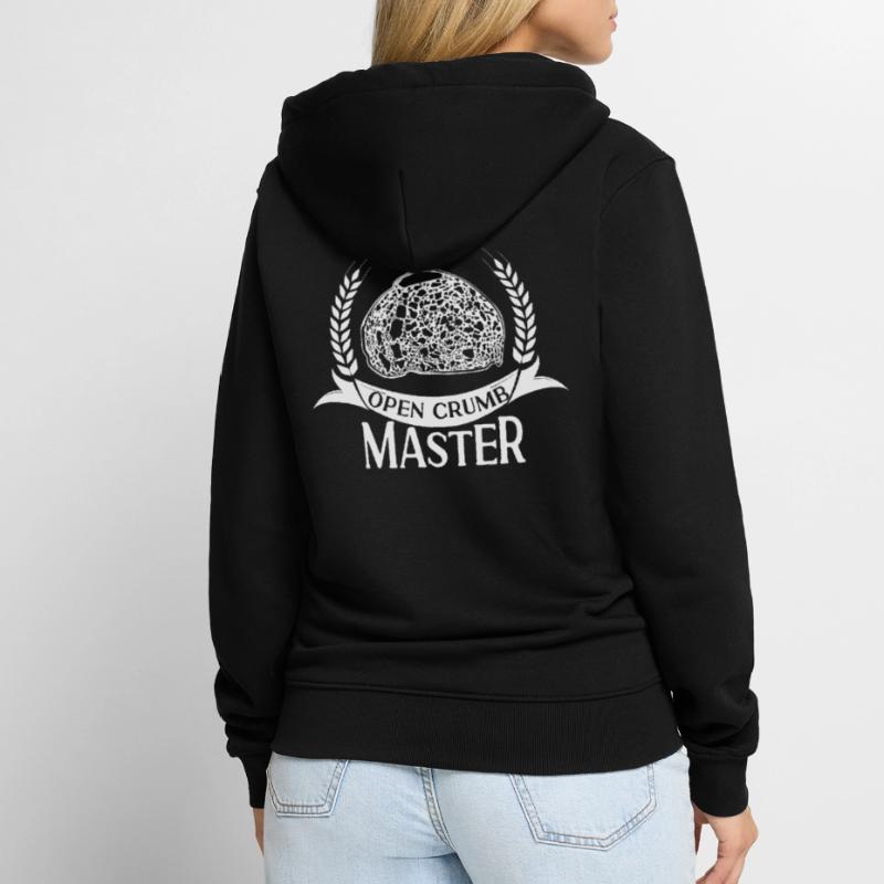 Baking Baker Sourdough Bread Open Crumb Master Unisex Premium Organic Zip Hoodie