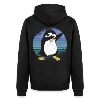 Costume de pingouin, pingouins, pingouins - Veste à capuche bio Premium Unisexe - noir - Dos - Nico (187cm)