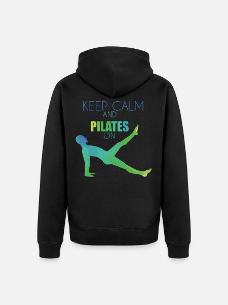Pilates - Unisex Premium Organic Zip Hoodie - black