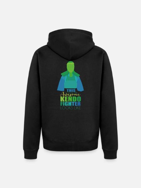 Kendo - Unisex Premium Organic Zip Hoodie - black