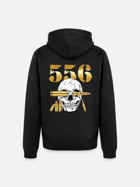 556 AR15 Weapon Lover Ammunition - Unisex Premium Organic Zip Hoodie - black
