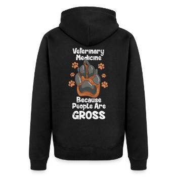 Veterinary Medicine Vet Tech Veterinary - Unisex Premium Organic Zip Hoodie - black - Back - Nico (187cm)