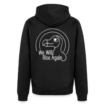 Dodo Vogel Paläontologie Paläontologe - Unisex Premium Bio Zip Hoodie - Schwarz - Hinten - Nico (187cm)