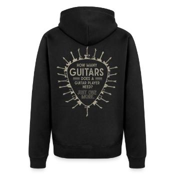 Guitariste, guitare, cadeau de guitariste - Veste à capuche bio Premium Unisexe - noir - Dos - Nico (187cm)