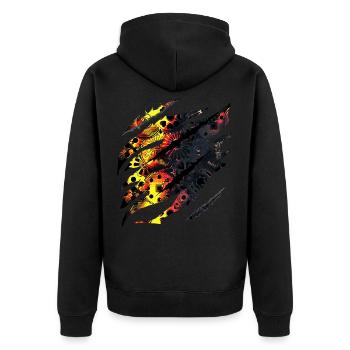 Steampunk, Gothic, Punk - Unisex Premium Organic Zip Hoodie - black - Back - Nico (187cm)
