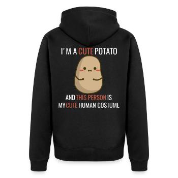 I’m a cute Potato - Veste à capuche bio Premium Unisexe - noir - Dos - Nico (187cm)