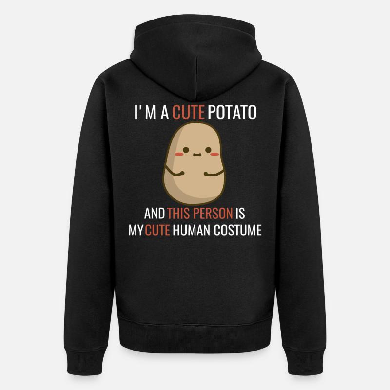 I’m a cute Potato - Veste à capuche bio Premium Unisexe - noir