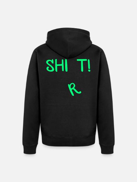 Shit Shirt! - Unisex Premium Bio Zip Hoodie - Schwarz