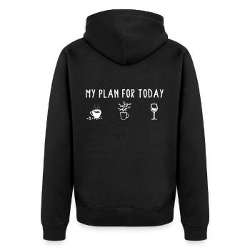 Garten Gärtner Hobbygärtner Gartenarbeit Gärtnern - Unisex Premium Bio Zip Hoodie - Schwarz - Hinten - Nico (187cm)