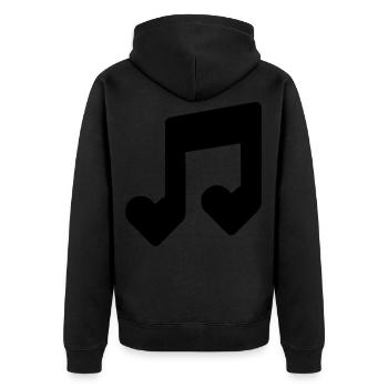Musique Amour Passion - Veste à capuche bio Premium Unisexe - noir - Dos - Nico (187cm)