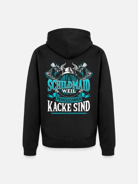 Schildmaid, Because Princesses are cocky - Unisex Premium Organic Zip Hoodie - black