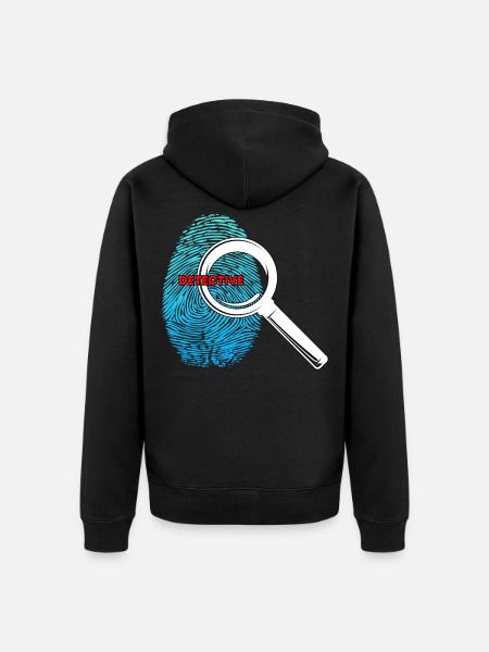 Detective, Children, - Unisex Premium Organic Zip Hoodie - black