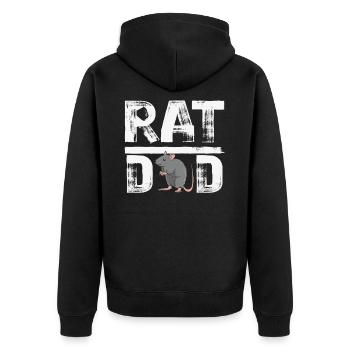 Pet Rats Rat Rotten Mice Mous Rex Rats Hairless - Unisex Premium Organic Zip Hoodie - black - Back - Nico (187cm)