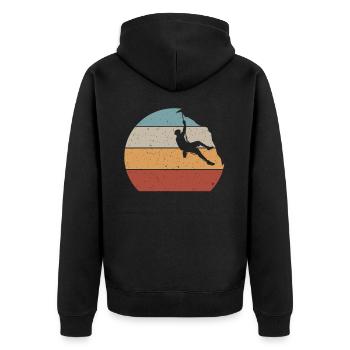 Escalade Bouldern Grimpeur Bergsport Bouldering - Veste à capuche bio Premium Unisexe - noir - Dos - Nico (187cm)