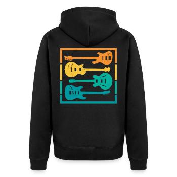 Guitare Électrique Guitares Électriques Guitare Électrique Basse Instrument - Veste à capuche bio Premium Unisexe - noir - Dos - Nico (187cm)