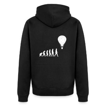 Hot Air Balloon Balloon Driver Balloon Pilot Balloon Flight - Unisex Premium Organic Zip Hoodie - black - Back - Nico (187cm)