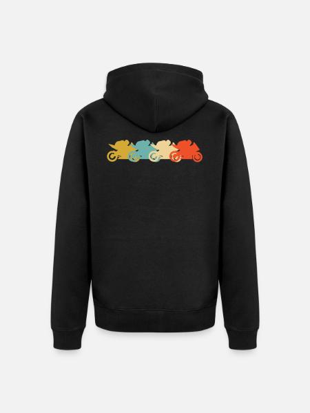 Motorcycle road races - Unisex Premium Organic Zip Hoodie - black