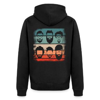 Les faits de Bart, les hommes barbus, Bart, - Veste à capuche bio Premium Unisexe - noir - Dos - Nico (187cm)