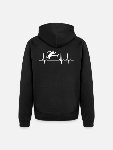 Obstacles Hurdler ECG - Veste à capuche bio Premium Unisexe - noir