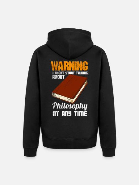 Philosophy Thinker Freethinker Philosopher - Unisex Premium Organic Zip Hoodie - black