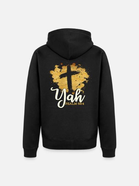 Hebrew Israelite Yahweh - Unisex Premium Organic Zip Hoodie - black