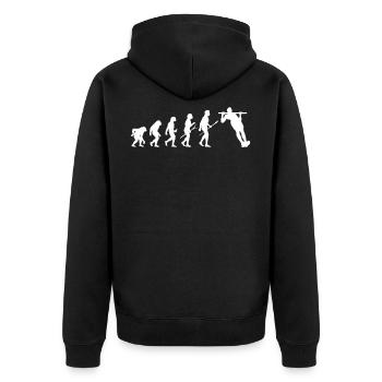 Calisthenics Callisthenics pull up - Unisex Premium Organic Zip Hoodie - black - Back - Nico (187cm)