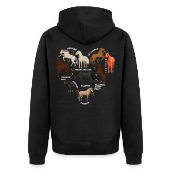 Espèces de chevaux, de chevaux, d’Arabes - Veste à capuche bio Premium Unisexe - noir - Dos - Nico (187cm)