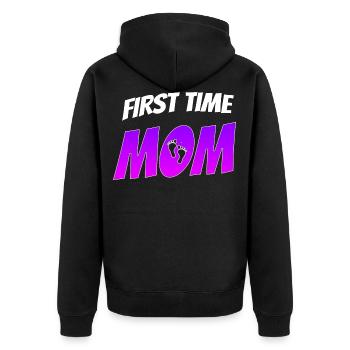 Maman Mère Enceinte - Veste à capuche bio Premium Unisexe - noir - Dos - Nico (187cm)