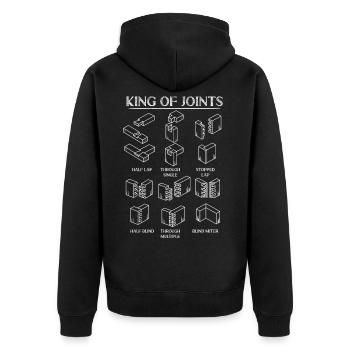 Hardware Store Woodworkers Craftsmen Tools - Unisex Premium Organic Zip Hoodie - black - Back - Nico (187cm)