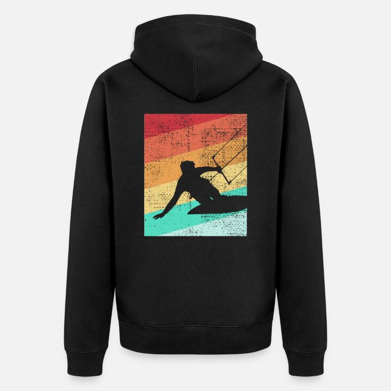 Kite Kitesurfer kiteboarding kitesurfing - Unisex Premium Bio Zip Hoodie - Schwarz