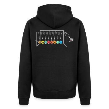 Solar system, planets, universe, astrology - Unisex Premium Organic Zip Hoodie - black - Back - Nico (187cm)