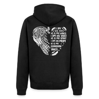 Trauer Für Den Verlorenen Sohn, Er Ist Mein - Unisex Premium Bio Zip Hoodie - Schwarz - Hinten - Nico (187cm)