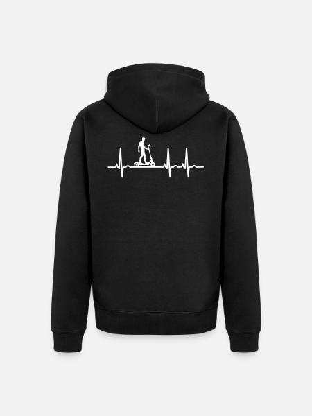 E-scooter electric scooter ECG - Unisex Premium Organic Zip Hoodie - black