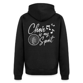 Singing Sport Musical Choir Rehearsals Show - Unisex Premium Organic Zip Hoodie - black - Back - Nico (187cm)