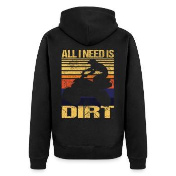 All I Need Is Dirt ATV Racing off roading - Veste à capuche bio Premium Unisexe - noir - Dos - Nico (187cm)